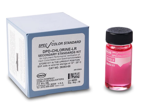 SpecCheck Gel secondary standard Kit, LR chlorine, DPD, 0-2.0 mg/L Cl2