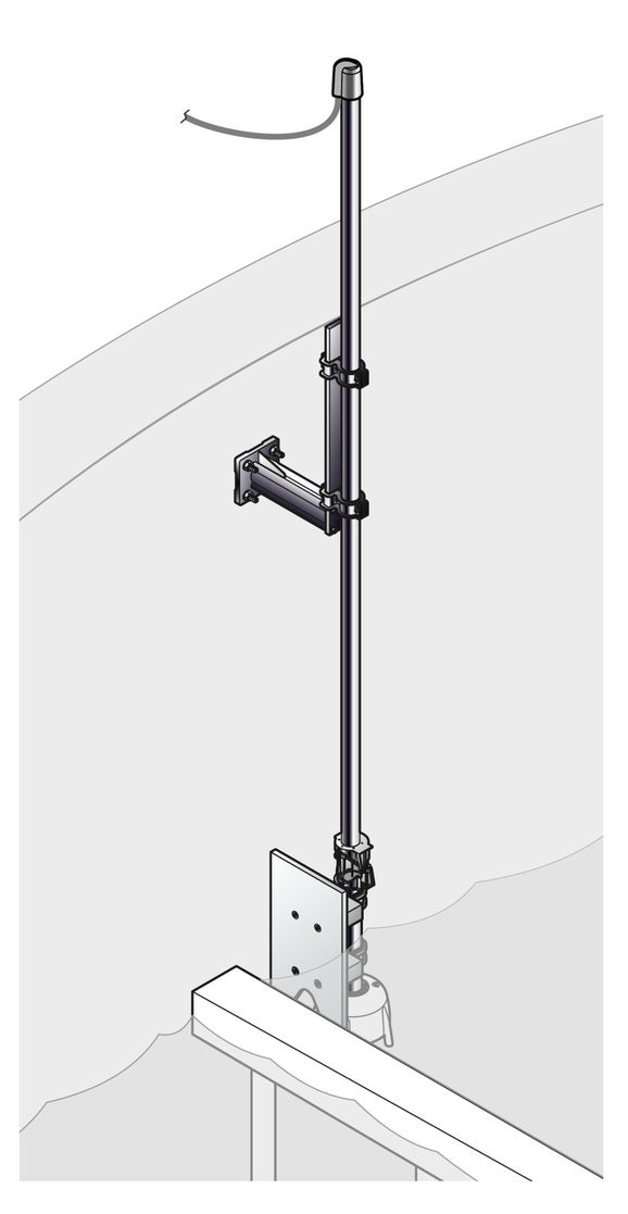 SONATAX Pole mounting hardware; Pivot mount SS pole 2m + 0.35m